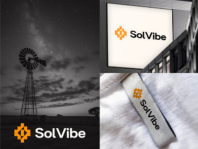SolVibe logo design abstract logo brand identity branding design energy logo lettermark logo logotype minimalist logo modern logo power logo professional logo s saas logo solar logo startup logo technology logo visual identity