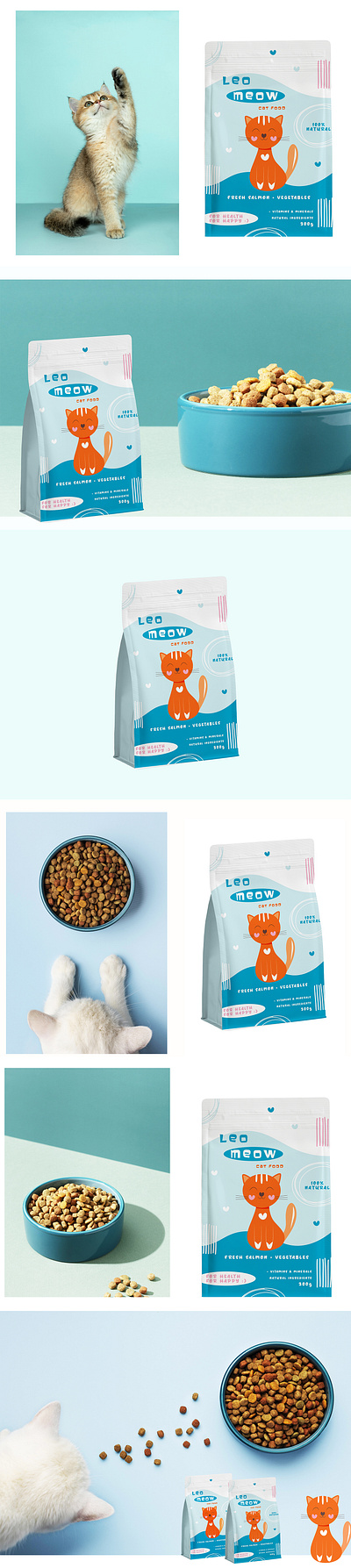 Cat food packaging design animals cat cat food character design design graphic design illustration package packaging pets