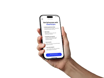 Paywall & Subscription UI from Clearful iOS App graphic design ui