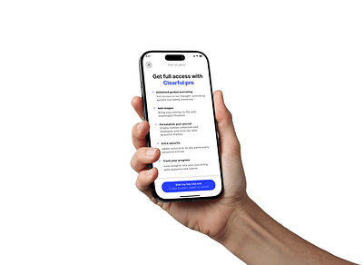 Paywall & Subscription UI from Clearful iOS App graphic design ui