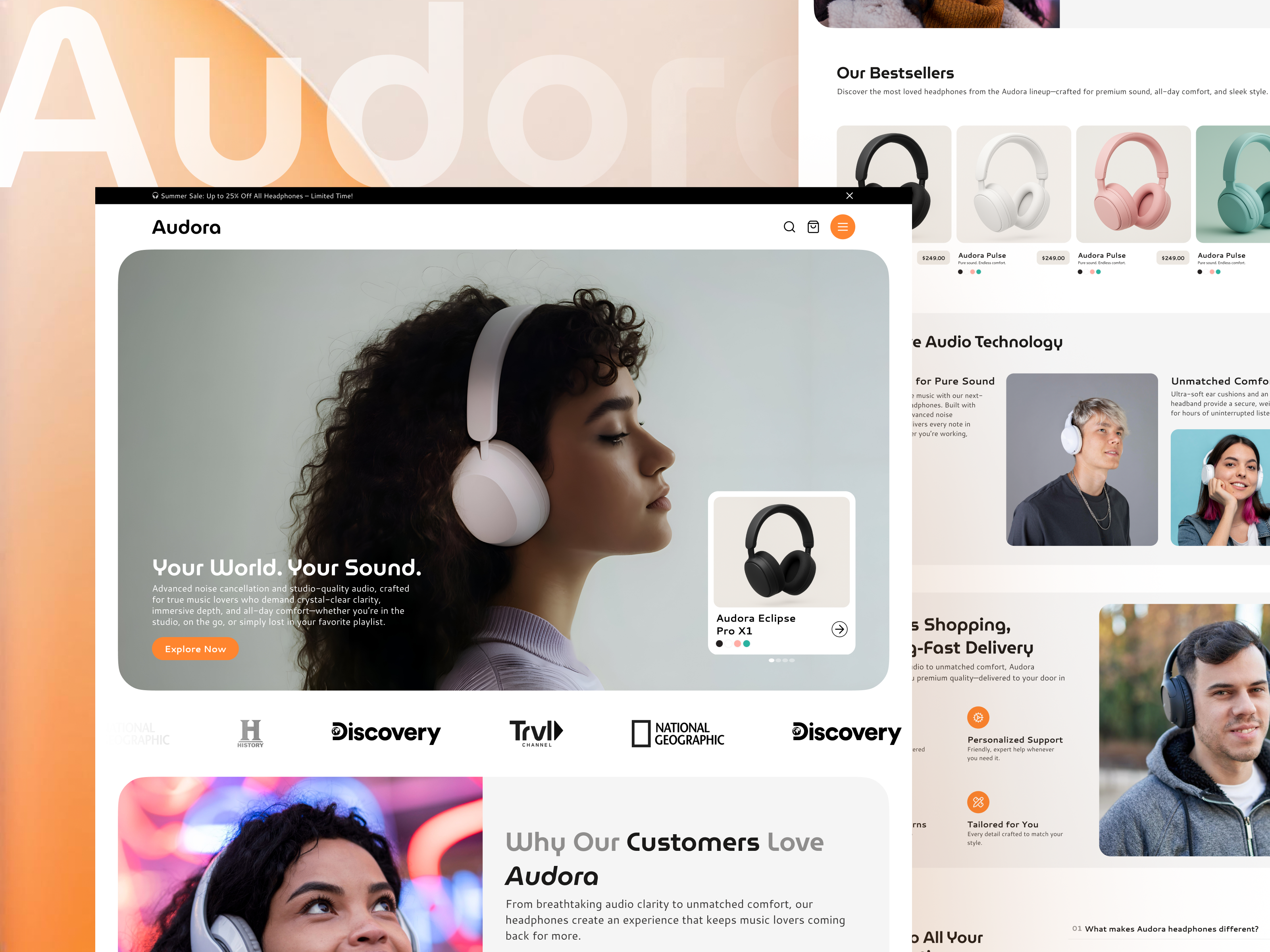 Audora 🎧 audora ecommerce headphones modernui shoppingexperience