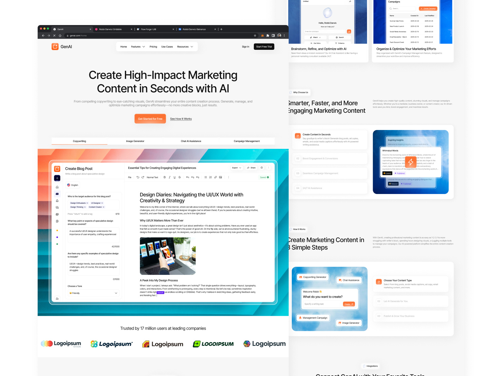 Example of Generative Ai Website Or Landing Page