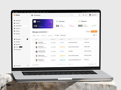 Stellar dashboard dashboard design light navigation product stats tool ui ux