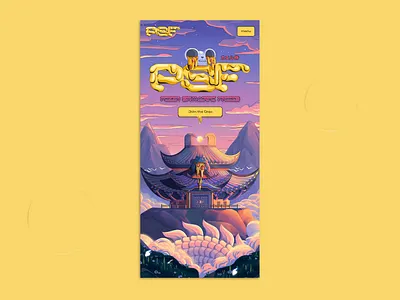 PSF Mobile animated transition animation crypto illustration landing page mobile nft web3