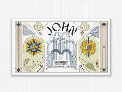 The Book of John bible branding christian church church design cross fountain gospel holy spirit illustration john logo ministry nativity palm sunday resurrection sermon art sermon series shepherd theology