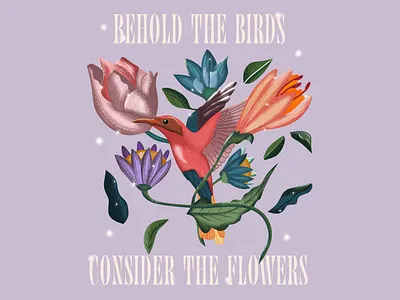 Behold the Birds bible birds christian art church church branding floral illustration logo ministry scripture sermon art sermon series sermon series design
