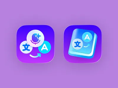 Ai Translate appicon branding logo mobile app