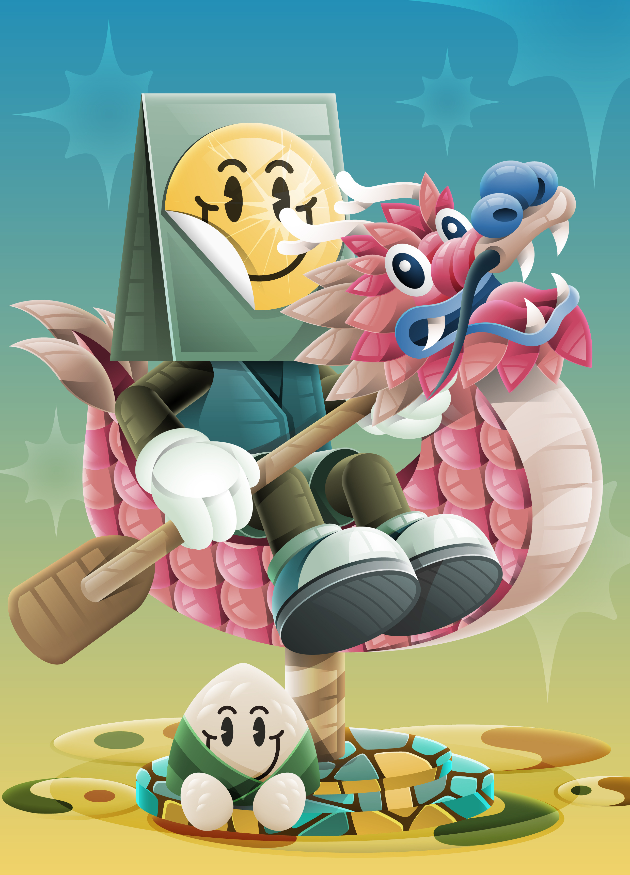 Zongzi Fusion Plan abstract artwork cartoon character character design colorful cute digital art digital drawing digital illustration drawing graphic design illustration illustration art illustrations pop smile vector vector illustration vintage