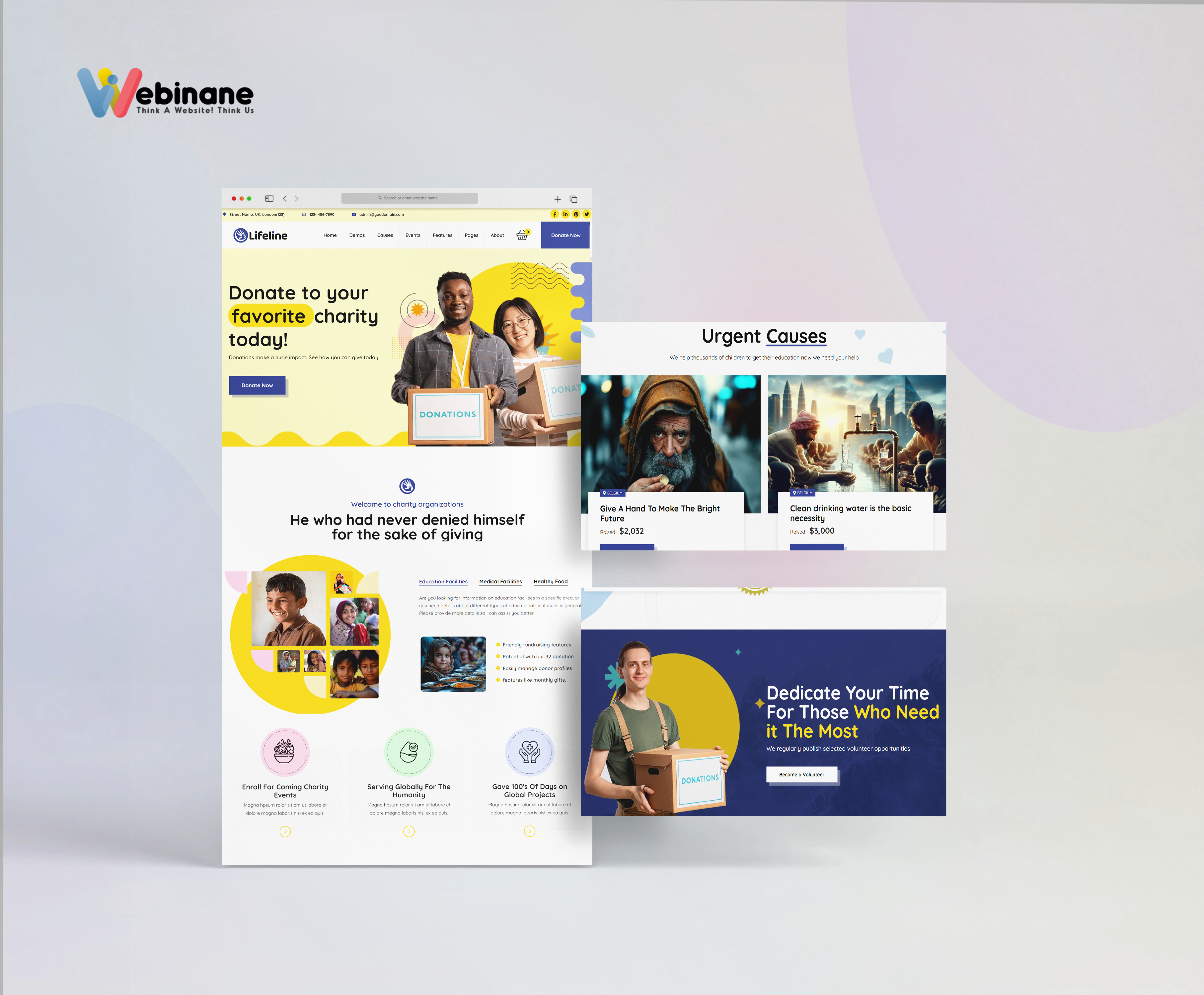 Nonprofit Home Layout charity website design charity website template charity websites clean ui donation donation homepage layout fundraising homepage layout charity humanity landing page landing page design minimal web design ngo website non profit organization responsive website ui social impact web design ui designer volunteer website ui website design