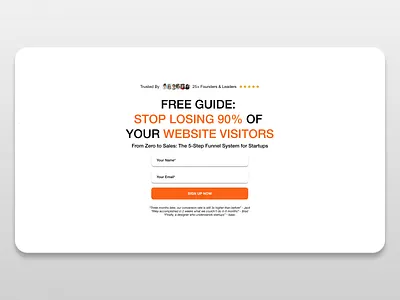 High Converting Website Agency Funnel Lead Magnet Section Guide website