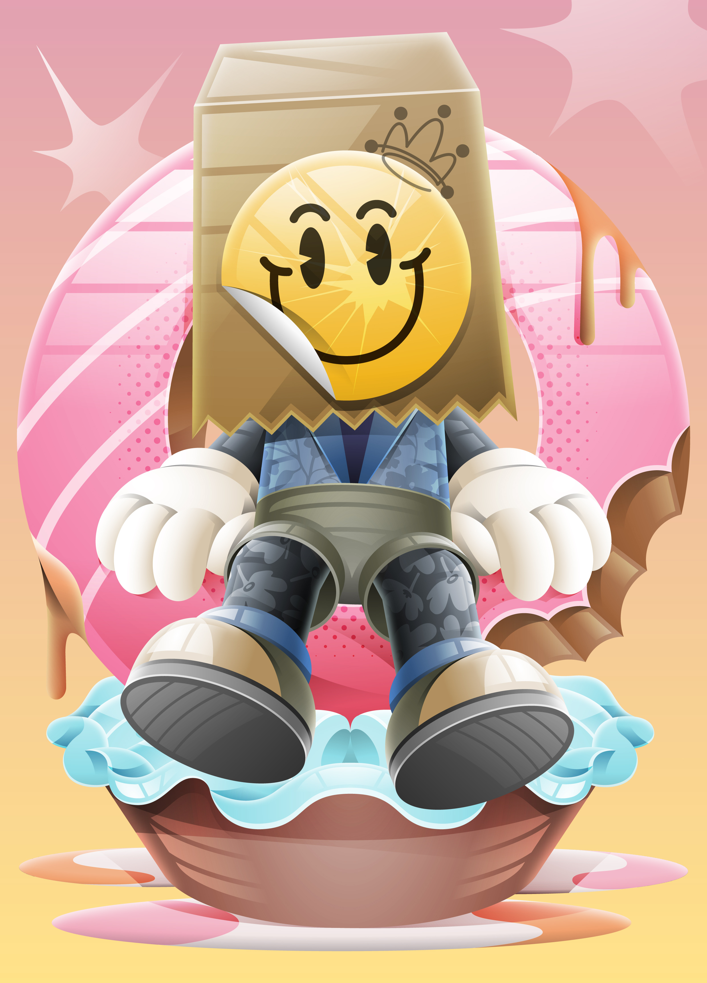 Sweetness Overflow abstract artwork cartoon character character design colorful cute digital art digital drawing digital illustration drawing graphic design illustration illustration art illustrations pop smile vector vector illustration vintage