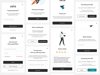 Modal designs app clean confirmation dark design e commerce ecommerce illustrations light marketplace message modal modals pop up set ui ui design ux ux design web