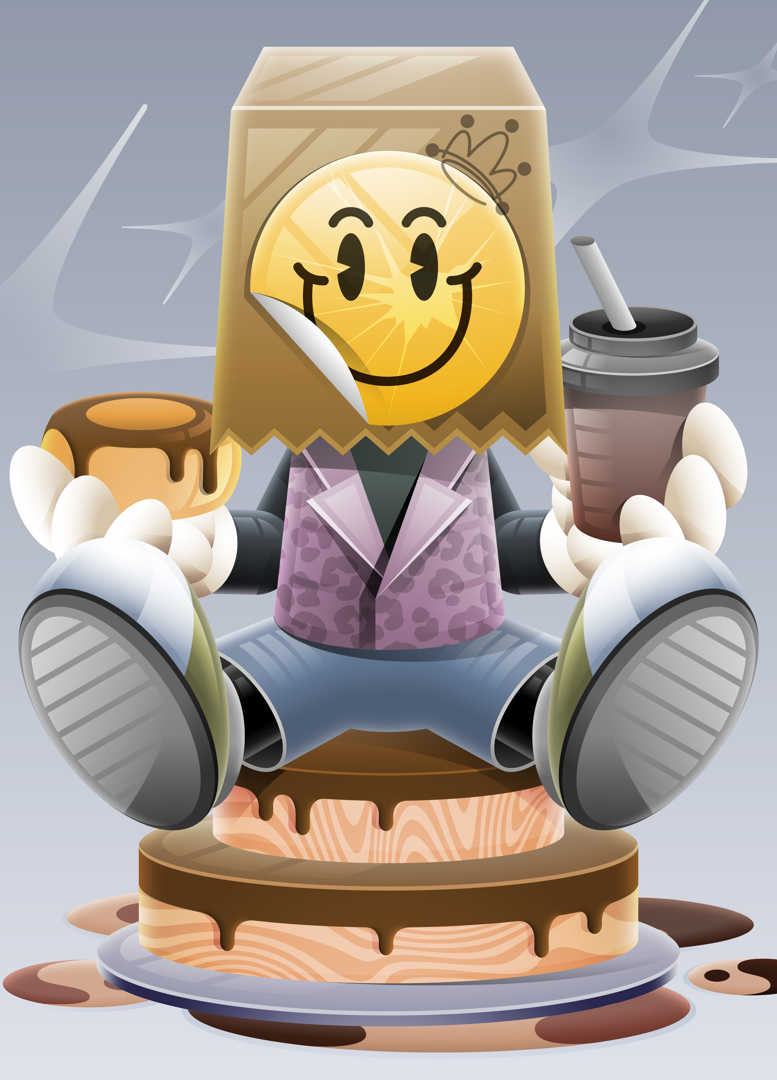 Bittersweet Balance abstract artwork cartoon character character design colorful cute digital art digital drawing digital illustration drawing graphic design illustration illustration art illustrations pop smile vector vector illustration vintage