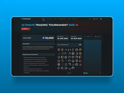 Live Online Tournament Site UI