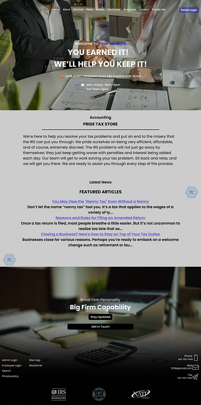 Tax home page branding ui