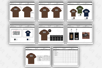 Oversized T-shirt Tech Pack Template for Clothing apparel brand clothing design luxury pack shirt streetwear t tech tshirt unisex t shirt spec sheet