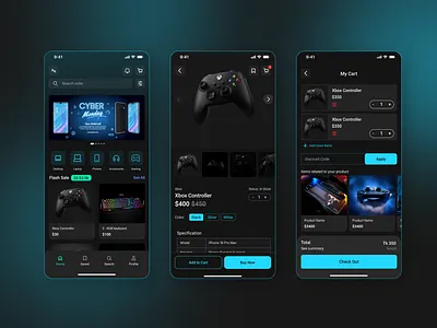Gaming Accessories E-commerce App UI