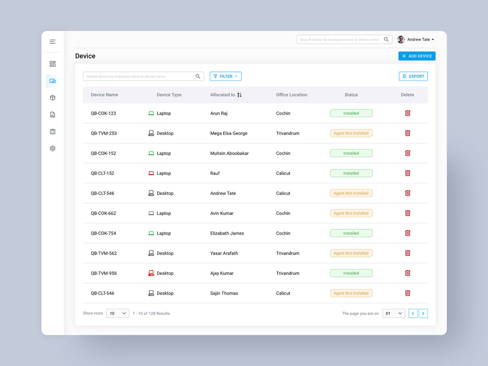 Device Listing Screen by Mohammed Rauf 🚀 on Dribbble