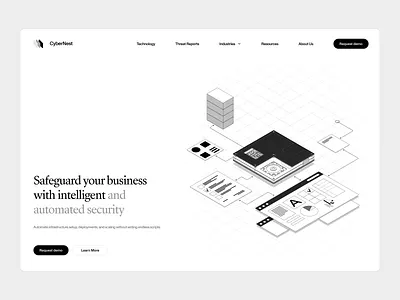 Isometric illustration animation hero section animation art black grayscale hero illustration illustrator isometric isometric design token vector visual identity web3 white