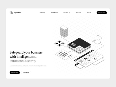 Isometric illustration animation hero section animation art black grayscale hero illustration illustrator isometric isometric design token vector visual identity web3 white