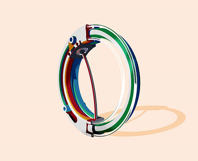 Geometric Spectrum 3d art abstract animation c4d geometric gif kinetic loop minimal motion