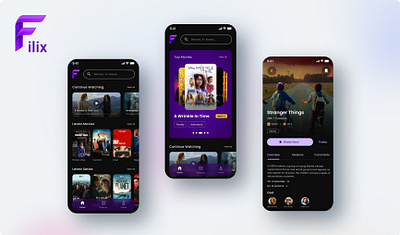 Movies & Series Mobile app android app dark mode interaction design ios app minimal ui mobile design movies app streaming app ui ui design ux design video player ui