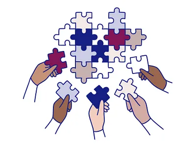 Diverse team illustration for the childcare website and app black and white brainstorming character collaboration comunity diverse drawing hand illustration inclusion integrity line drawing lineart minimal people team teamwork vector work workspace