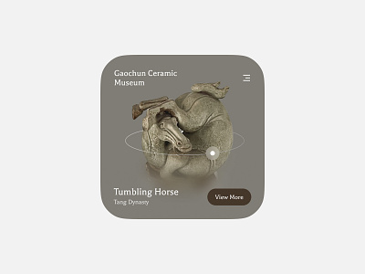 Tang Dynasty “Tumbling Horse” Cultural Relic badges card design digital exhibition icon illustrations ui widget