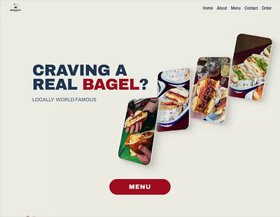 Landing Page Design for Michael’s Bagel – Food & Restaurant Web graphicdesign