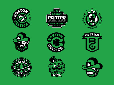 Celtics Alternate Logo Package badge badge design basketball basketball logo boston boston celtics boston celtics logo branding celtics celtics logo celtics pride clover logo graphic design identity logo nba