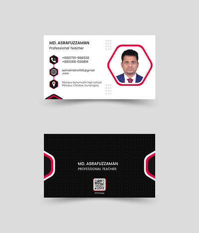 Professional business card design for personal branding black and white branding business card clean contact info creative double side design graphic design marketing minimal modern print simple stylish trending vector visiting card