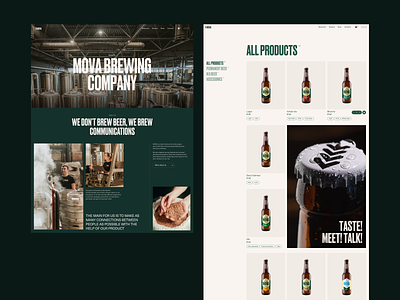 MOVA Brewing Company Website Design beer beverage branding brewery catering design drinks ecommerce graphic design interface restaurant ui user experience ux web web design web layout web marketing website website design