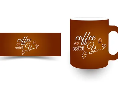 Trending mug design for romantic couple in print style branding coffee coffee mug couple graphic design modern mug mug design print design romantic tea mug trending vector