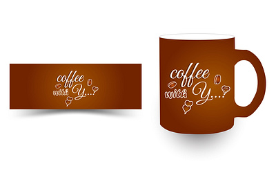 Trending mug design for romantic couple in print style branding coffee coffee mug couple graphic design modern mug mug design print design romantic tea mug trending vector