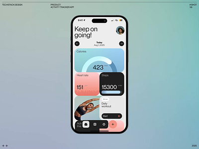 Activity Tracker App activity activity tracker animation app design design fitness healthcare interface mobile tracker ui ui design