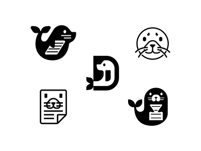 Seal and documents animal brand branding design document elegant graphic design logo logo design logo designer logodesign logodesigner logotype minimalism minimalistic modern negative space paper seal