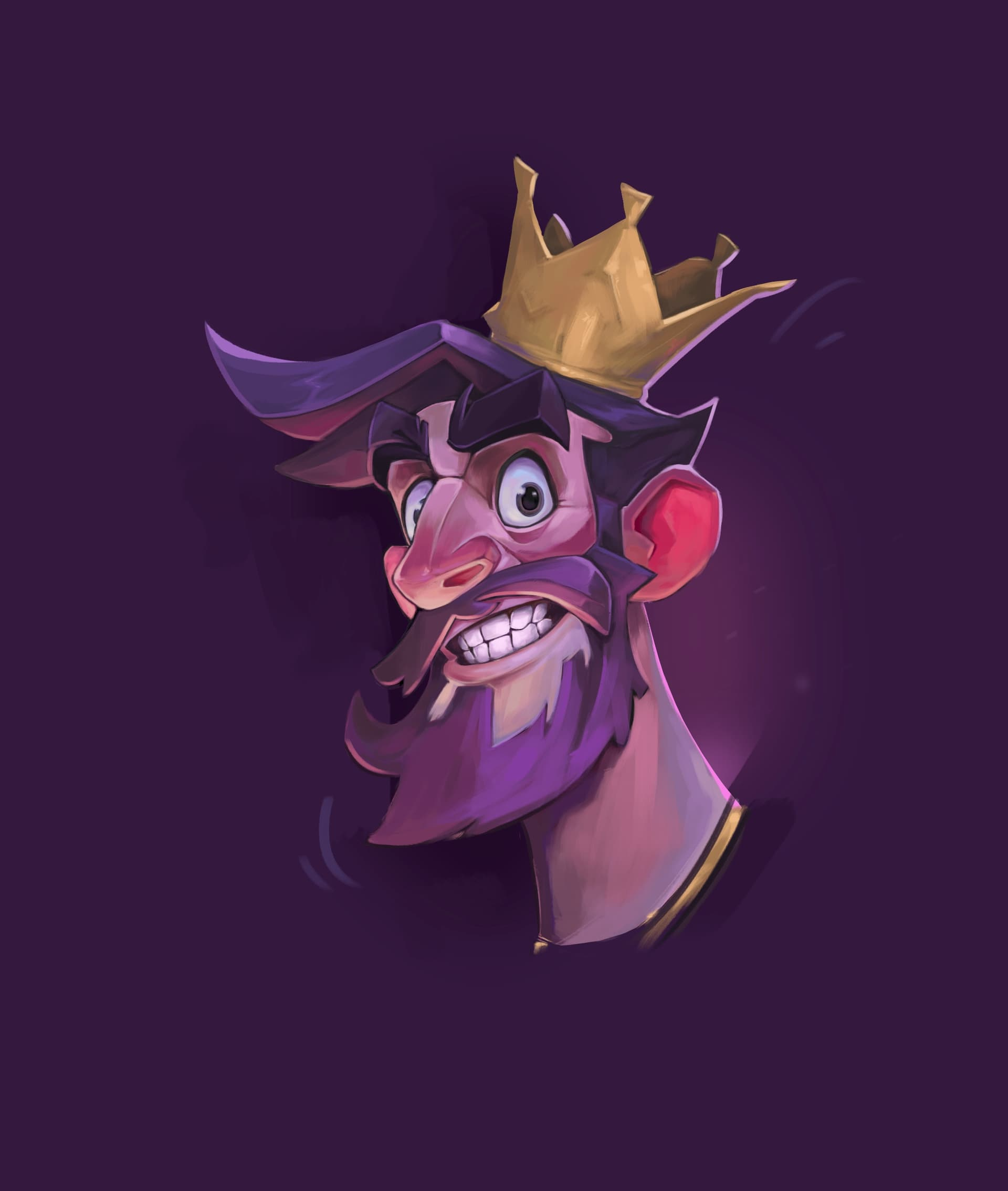 King-ish! 2d cartoon character design funny gamedesign illustration king sketch skull warrior