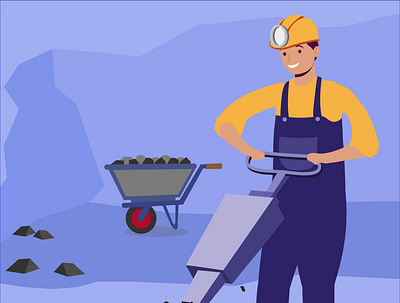Worker 2d Animation animation graphic design ui