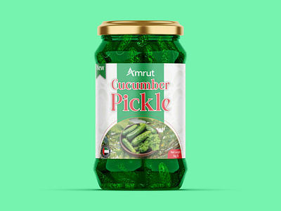 Cucumber Pickle Jar Label Design asar label box design cucumber pickle jar label design label design packaging deisgn pickle