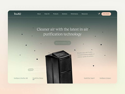 TruAQ Web Design Case Study 3d about cart clean color copy design ecommerce filter home page landing page motion graphics new ui uiux user flow ux vector website wireframe