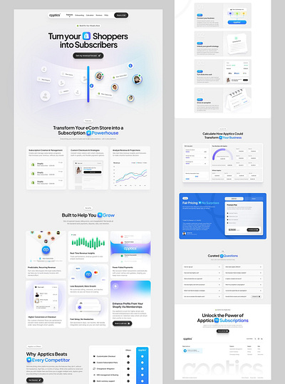 Opptics Website Design customer customer loyalty design e commerce figma framer landing page marketing online store subscription uiux web design website design wordpress