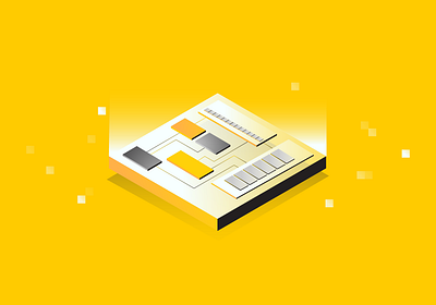 CPU-processor chip cpu gradient illustration processor tech vector yellow