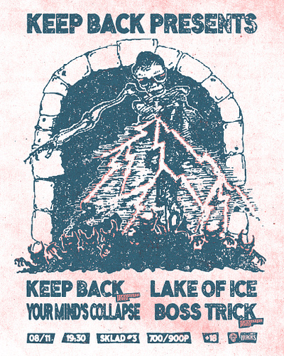 KEEP BACK EP PRESENTATION POSTER design flyer graphic design hardcore hardcorepunk illustration music poster posterdesign