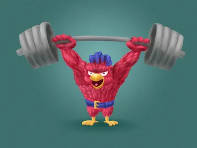 Сильный птиц cg illustration