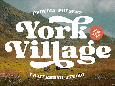 York village Font branding display typeface font font elegant font family fonts handwritten lettering lettering type logo minimal retro sans serif sans stylish serif type typedesign typeface typography variable font