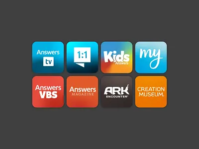 Mockup Design for Answers App Brand Family