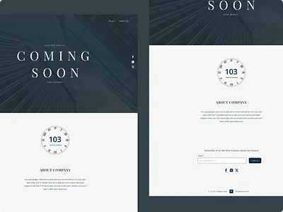 Coming Soon Website Design coming soon countdown dribbble debut figma design landing page minimal modern design uiux web design website ui