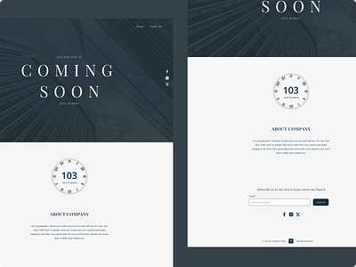 Coming Soon Website Design coming soon countdown dribbble debut figma design landing page minimal modern design uiux web design website ui