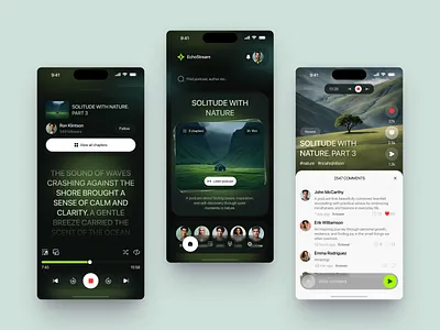 Mobile design for Entertainment, Podcast, Media application design interface ios app design ui uiux ux