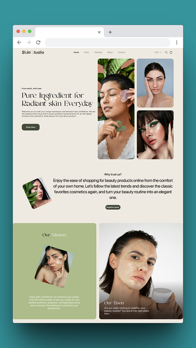 Skin Studio - Skin Care Cosmetic Website